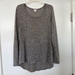 Xhilaration Cozy Gray Long Sleeve Knit Top Size XL Used